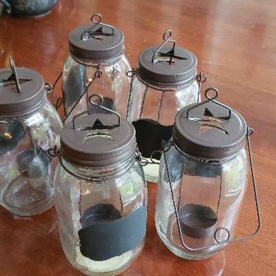 6 Candle Glass Jars