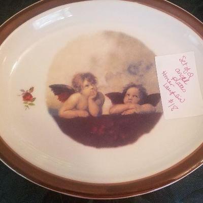 Set of 2 Homer Laughlin Oval Angel Plates