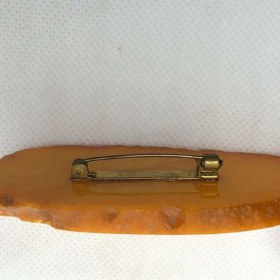 Stunning Butterscotch Amber Art Deco Era 4â€ Brooch Ex Cnd