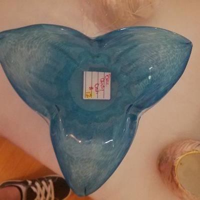 Blue Glass Candy Dish