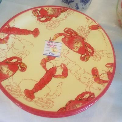 Set of 4 Lobster Plates April Cornell for Silverstri