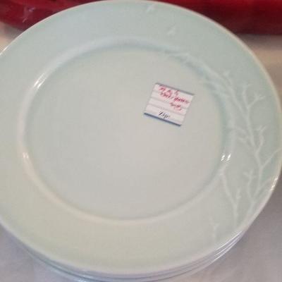 Set of 4 Blue Plates by Matceramica