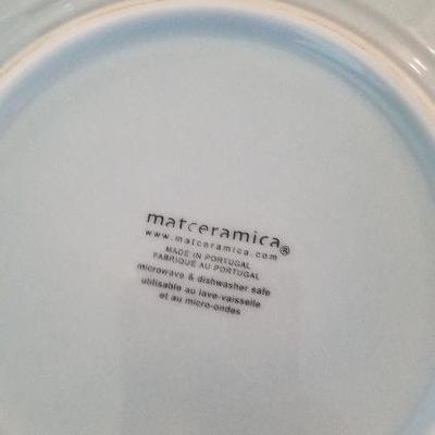 Set of 4 Blue Plates by Matceramica
