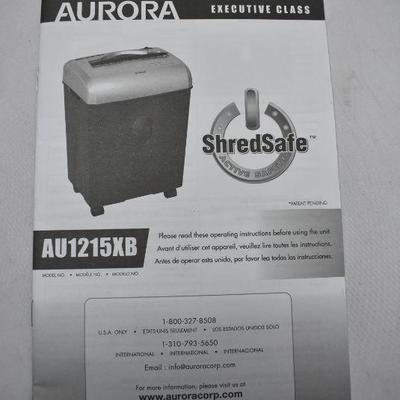 Aurora 12-Sheet Cross-Cut ShredSafe Paper/CD/Credit-Card Shredder - Works