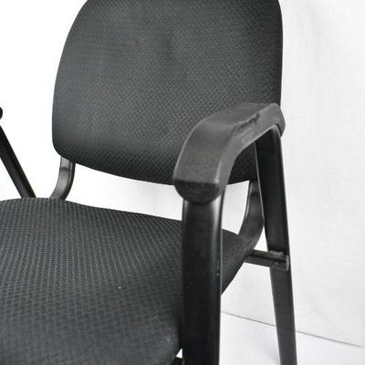 Qty 2 Waiting Room Chairs, Black