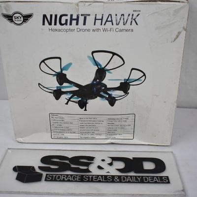 Night Hawk Hexacopter Drone with Wi-Fi Camera. 1 Blade Doesn't Spin. Complete