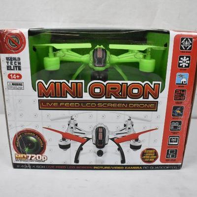Mini Orion Drone with Live Feed LCD Screen SEE DESCRIPTION - Used, Tested, Works