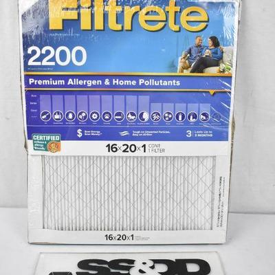 Filtrete Elite Allergen, Reduction Filter, 16x20x1