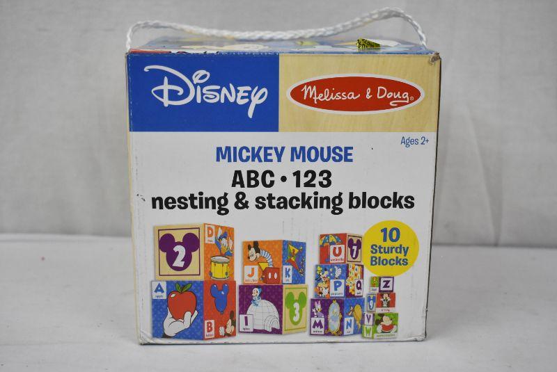 Melissa & Doug Mickey Mouse Nesting/Stacking Blocks. Outermost block is