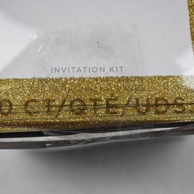 Gartner Studios Platinum Glitter Invitation, 50 Piece. Warper papers