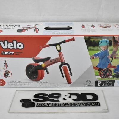 Yvolution Y Velo Junior Toddler Balance Bike, 1.5-4 Years (Red). Slightly Used