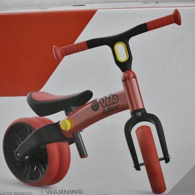 Yvolution Y Velo Junior Toddler Balance Bike, 1.5-4 Years (Red). Slightly Used