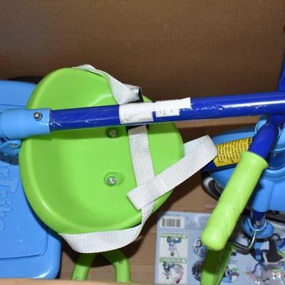 Smart Trike 2-in-1 Folding Fun Toddler Tricycle, Blue, Floor Model