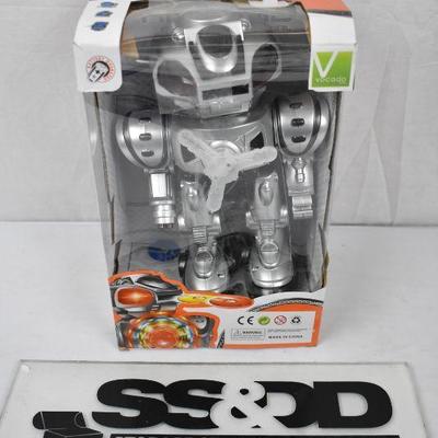 Super Android Toy Robot w/ Disc Shooting Walking, Lights & Sound, DOES NOT SHOOT