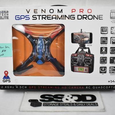 venom pro live feed hd camera gps drone