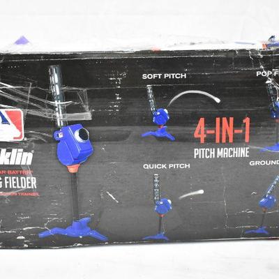 Franklin Sports MLB 4-In-1 Baseball Pitching Machine, Open, Used, Complete