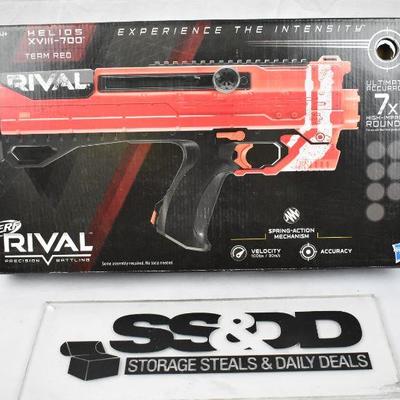 Helios XVIII-700 Nerf Rival Blaster (Red) Bolt-Action, Open Box, Works