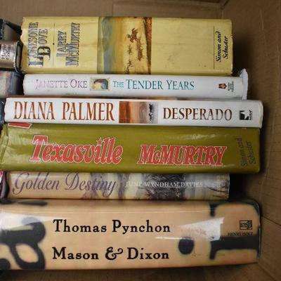 13 Hardcover Fiction Books, Western/Period: Baldacci -to- Pynchon