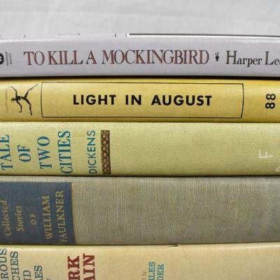 7 Hardcover Fiction Books: To Kill a Mockingbird -to- Michael Strogoff