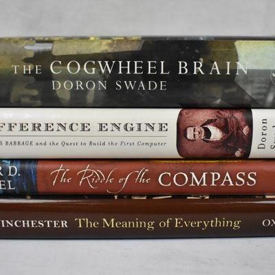 4 Hardcover Books - Engineering: Doron Swade -to- Simon Winchester