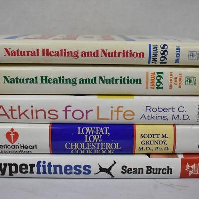 5 Hardcover Books on Nutrition & Exercise