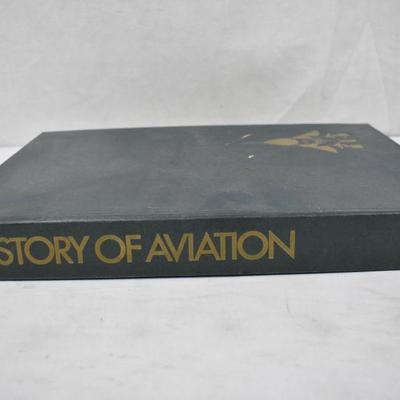 Large Hardcover Book: History of Aviation, Vintage 1975