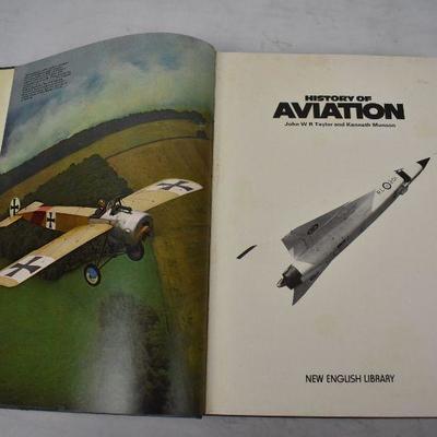Large Hardcover Book: History of Aviation, Vintage 1975
