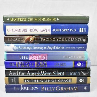 9 Hardcover Books, Religious/Spiritual: Mastering Church Finances -to- Journey