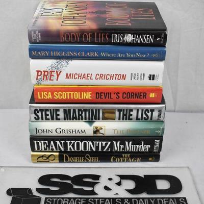 8 Hardcover Fiction Books: Body of Lies -to- The Cottage