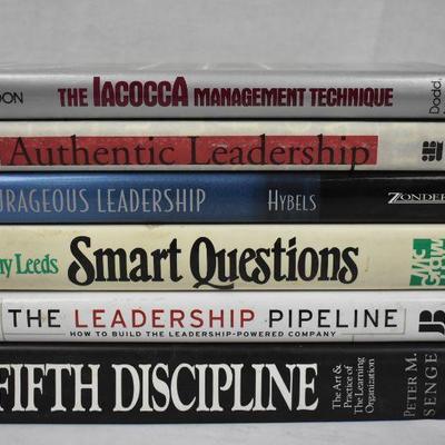 6 Hardcover Books on Leadership: The Iococcaa Management  -to- Fifth Discipline
