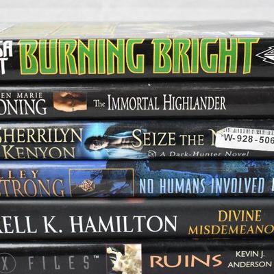 8 Hardcover Fiction: Sci-Fi, etc: Burning Bright -to- Nightmares & Dreamscapes