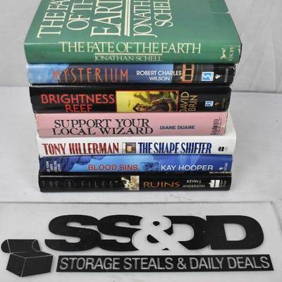 7 Hardcover Books, Fantasy/Sci-Fi: The Fate of the Earth -to- The X Files