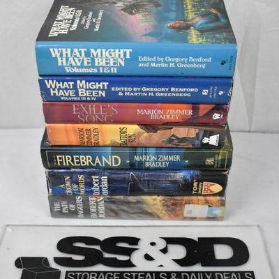 7 Hardcover Books, Fantasy: What Might Have Been -to- The Path of Daggers