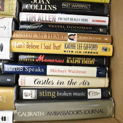 19 Hardcover Books, Biography: Perfect Pitch -to- Ambassador. Biography Box #1