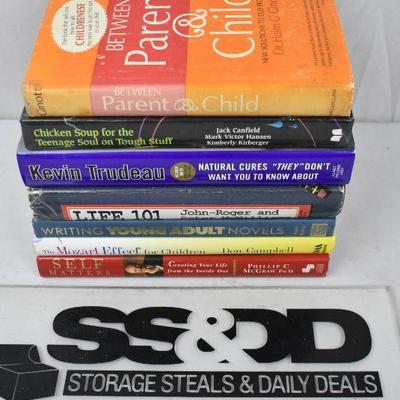 7 Hardcover Books, Self Help: Between Parent & Child -to- Self Matters