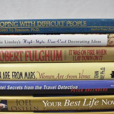 11 Hardcover Self Help Books: Coping Difficult People -to- Turning Back Clock
