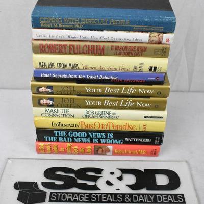 11 Hardcover Self Help Books: Coping Difficult People -to- Turning Back Clock