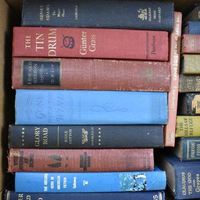 19 Hardcover Books, 50+ Year Old Fiction: The Major Phase -to- Eliot: Box #3