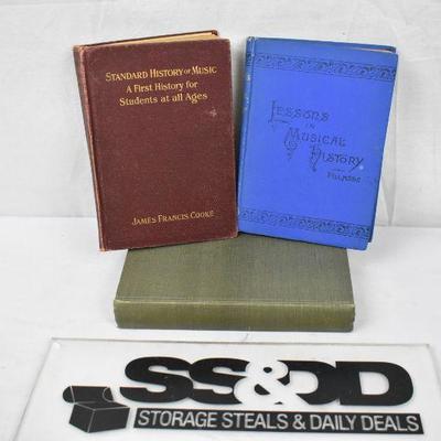 3 Vintage Hardcover Music & Sounds Books