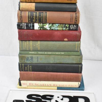 13 Vintage Hardcover World History: Heraldy -to- South African Gold Mining