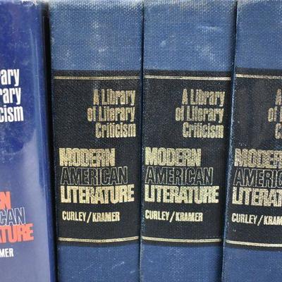 4 Hardcover Books: A Library of Literary Criticism, Volumes I-IV