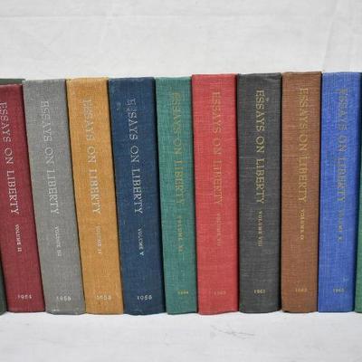 11 Hardcover Non-Fiction Books: Essays on Liberty Volumes I-XI, Vintage 1952-64