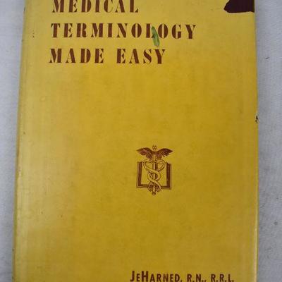 3 Hardcover Medical Books: Terminology 1951, Origins 1966, & Health Science 1997