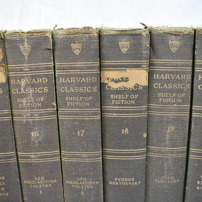 20 GREEN Hardcover Books, The Harvard Classics, Volumes 1-20 Antique 1917