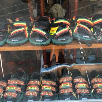 Brand New, never used, Heavy Duty hiking sandals, for men and women- "Rasta Sandals" in various sizes
