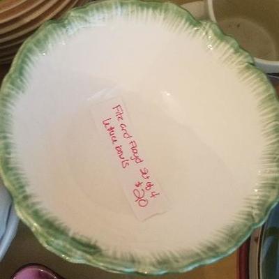 Fitz and Floyd Set of 4 Lettuce Bowls
