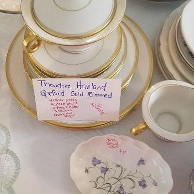 Theodore Haviland Oxford Gold Rimmed Set - Marked down