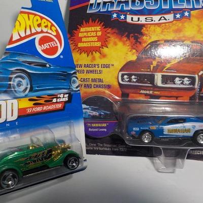 Hot wheels 33 ford roadster and Amalie Hawaiian.