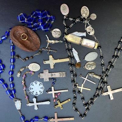 Lot of 25 Religious Pendants Charms