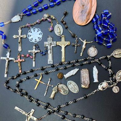 Lot of 25 Religious Pendants Charms